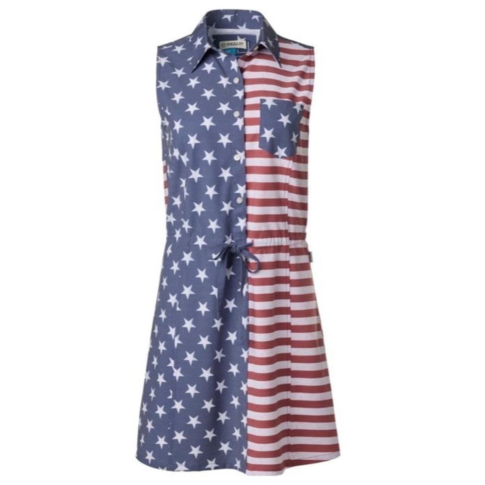 Magellan Women's Americana Fishing Dress Stars And Stripes Size XXL